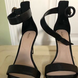 Black strap shoes brand new.